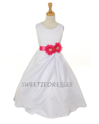 Elegant sleeveless flower girl dress