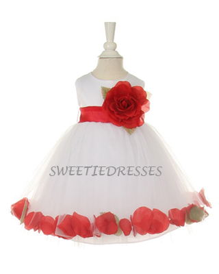 Cute petal organza baby girl dress