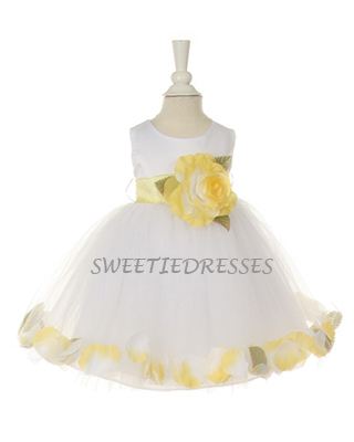 Cute petal organza baby girl dress