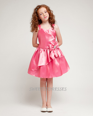Lovely sweet heart taffeta girl dress