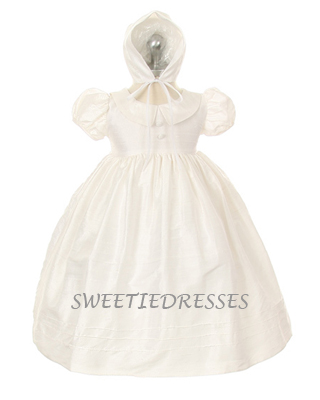 Adorable silk christening gown