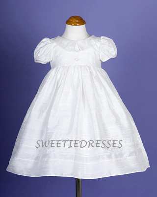 Adorable silk christening gown