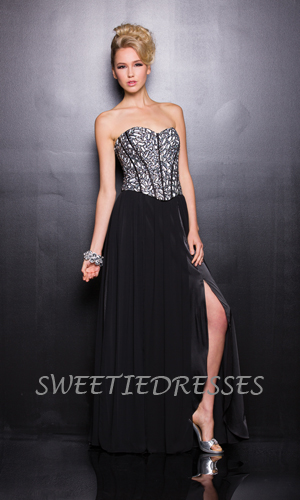 Sparkle beeded corsette long dress