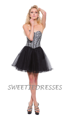 Beeded sweet heart top with tulle dress