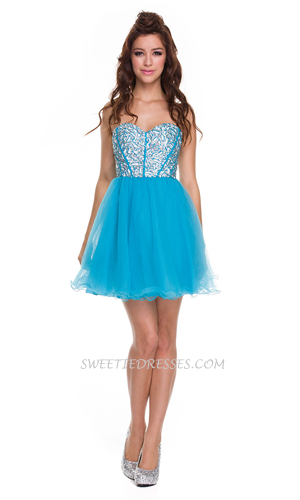 Cute beeded corset tulle dress