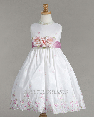 Flower Embroidered Girl Dress