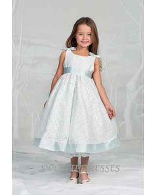 Lovely lace embroider girl dress