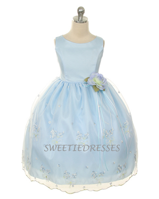 Sweet embroidered flower girl dress
