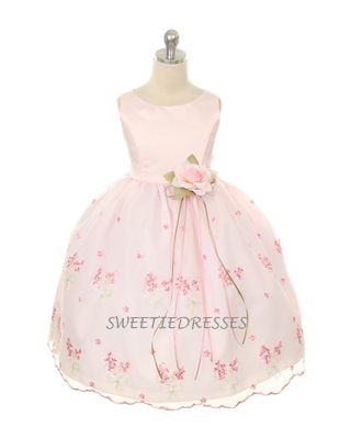 Sweet embroidered flower girl dress