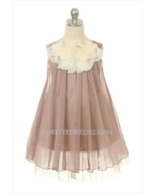 Lovely chiffon floral lace girl dress