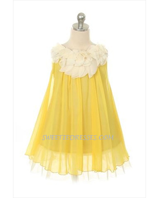 Lovely chiffon floral lace girl dress