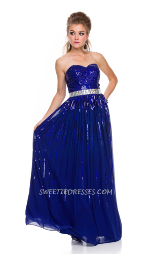 Gorgeous glittering sweet heart long dress