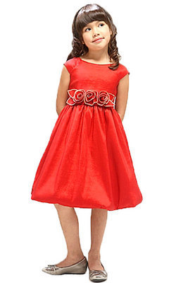 Bubble Style Taffeta Girl Dress
