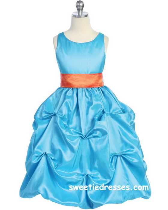 Noble Taffeta Pick-Up Girl Dress - Flower Girl Dresses